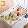 wholesale christmas ceramic Kitchenware & Tableware rectangle 2 compartment plate