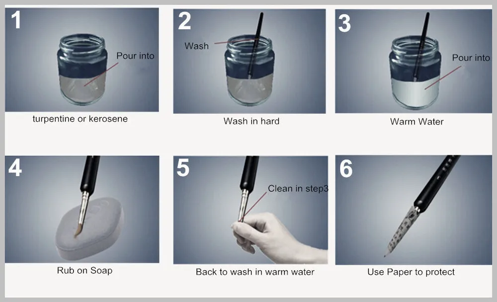 how to clean water brush