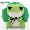 Bestdan new style Stuffed animal soft Travel Frog green frog with hat plush toys
