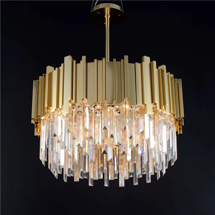 2020 New modern pendant light hotel corridor staircase living room decoration crystal chandelier