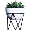Powder coated wrought iron home decorative flower pot holders manufacturer