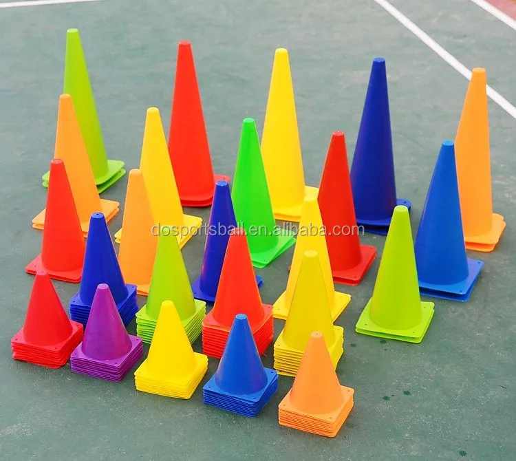 50cm Functional Plastic Sports Training Marking Cones With Holes Soccer