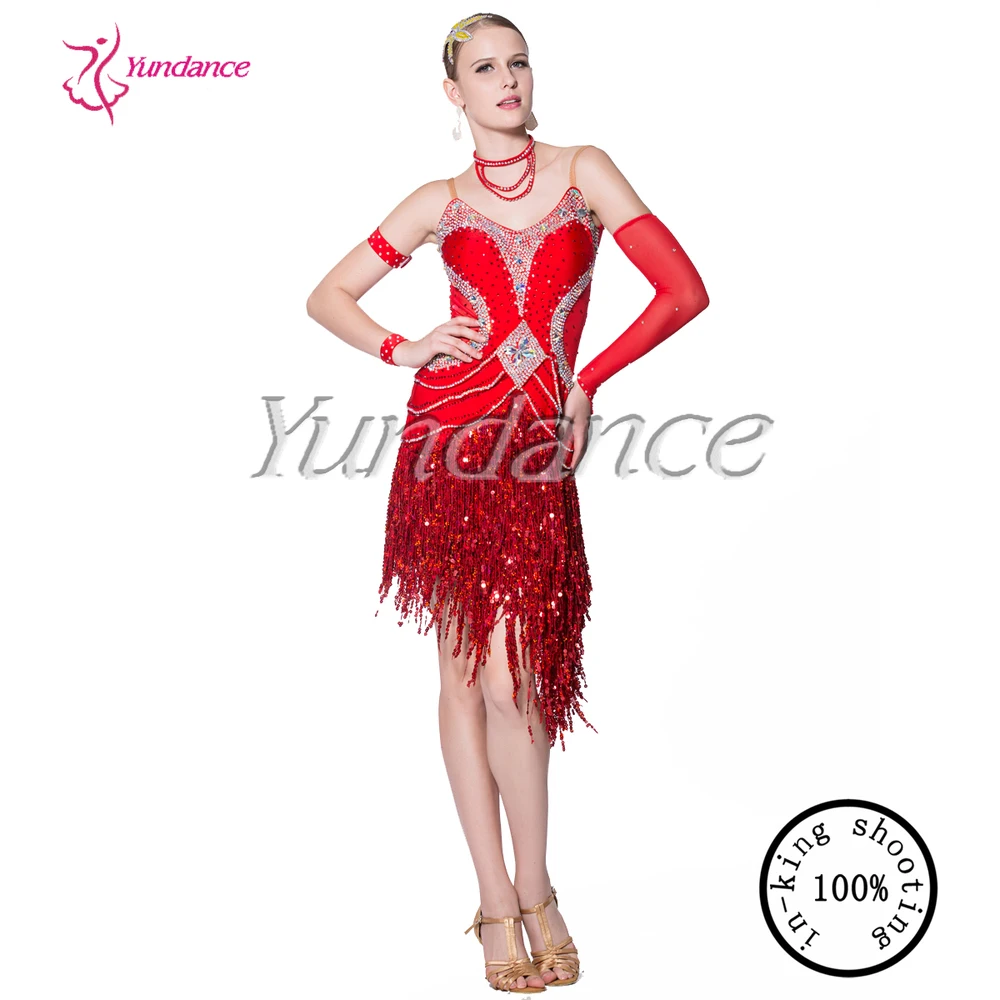 2016 Hot Sale Red Salsa Latin Dance Dress For Ladies L13317 Buy Red