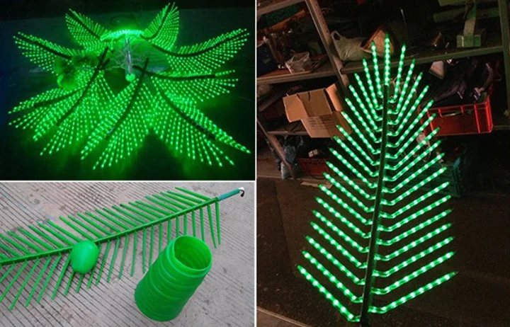 Outdoor Artificial Palm Tree Neon Light Holiday Lighting For Indoor And ...