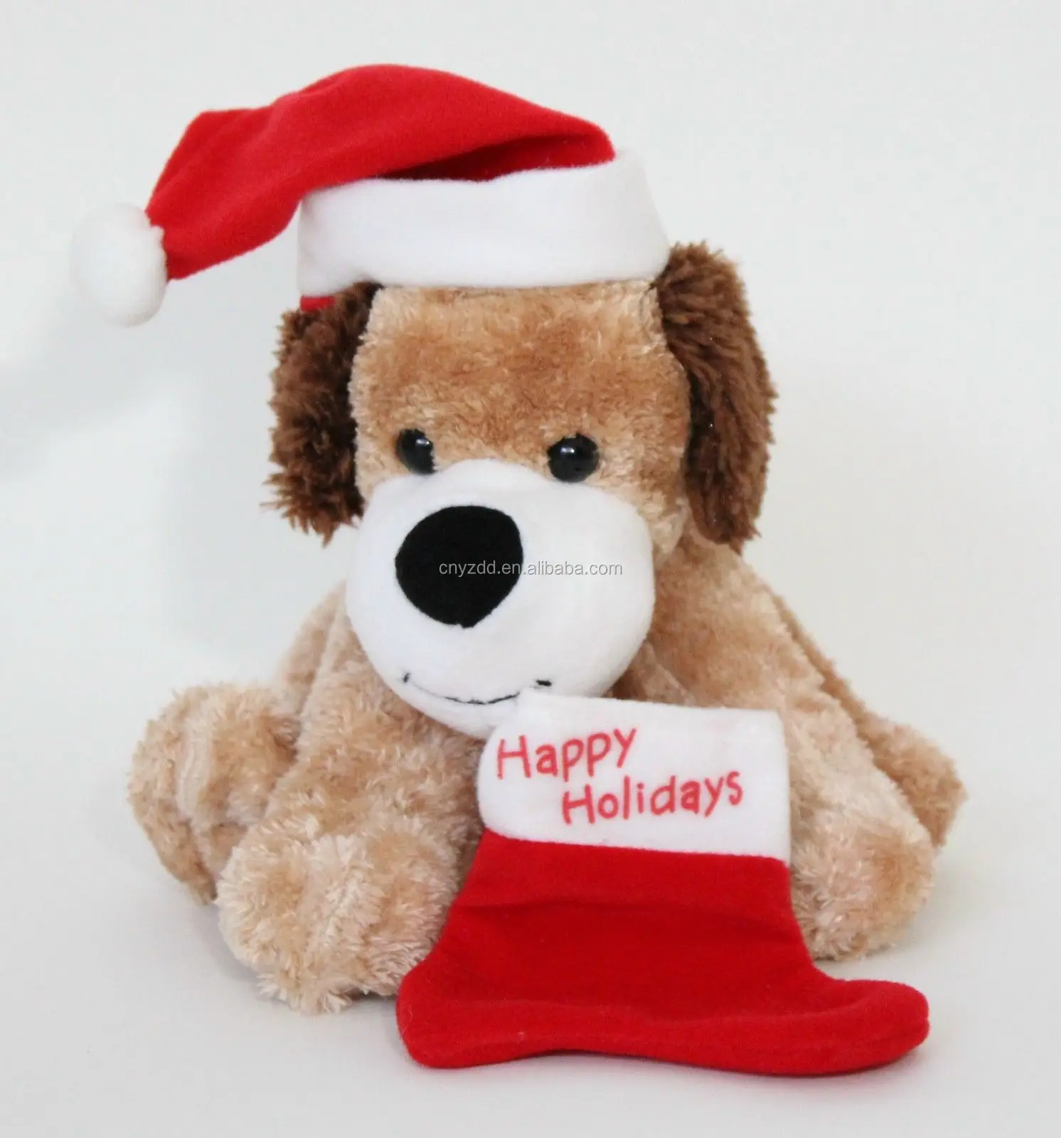 Christmas Plush Stockings/animal Head Plush Christmas Stocking/plush