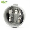 China 100A Electrical Round Meter Base / Wall Round Meter Socket For Watt Meter