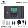wireless LCD screen black/white APP remote control fire/water/gas/old man home burgular security alarm system BL-6000