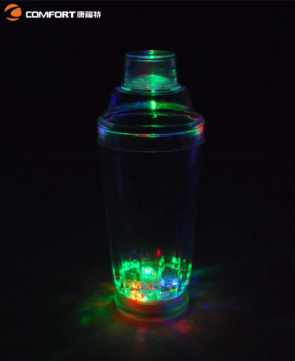 Branded Logo Promotional Plastic Custom Led Cocktail Shaker Set Buy