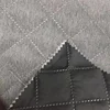Quilted parka winter jacket padded winter coat herringbone polyester material fabric