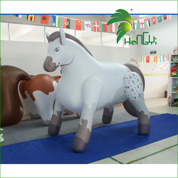 Outdoor Inflatable Gray Fat Horse Cartoons/inflatable Cartoon