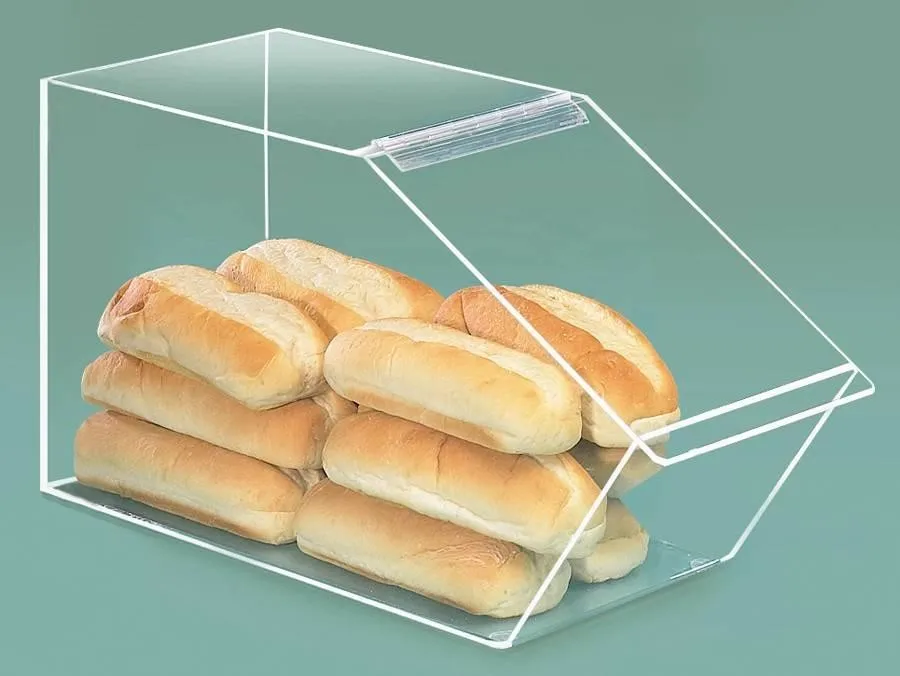 Clear Acrylic Bread Pastry Bakery Display Case / Box / Bin Buy Clear Acrylic Bread Display