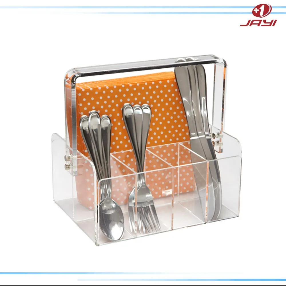 Clear Plastic Acrylic Flatware Caddy With Handle Buy Acrylic Flatware