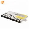 Cell Phone Iphone Accessories Adhesive Paper Earphone Packing Box With PVC window