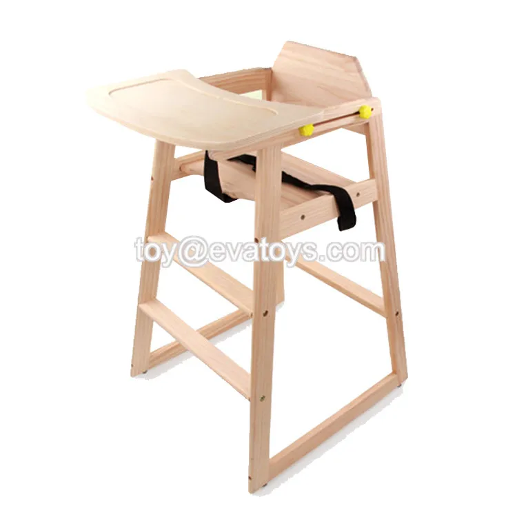 Wholesale Cheap Adjustable Wooden Folding High Chair For Baby Feeding