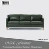 Vintage Burgundy Genuine Leather Sofas Modern Design Genuine Leather Sofa For Furnishing Stores