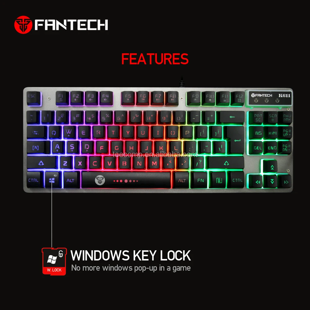 Fantech K611 Fighter Computer Keyboard Multiple Language Versions