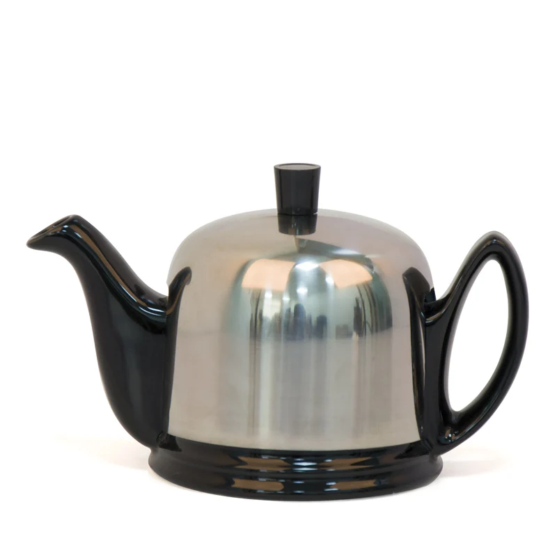 Keep Warm Black Porcelain/ceramic Insulated Teapot With Cozy Cover And Infuser For Brewing Tea
