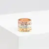 Stainless Steel Personalized Inspirational Text Message Custom Engraved Metal Gold Stacking Ring