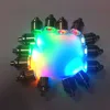 Portable external muti-color flashing chip motion press led key chain lamp light