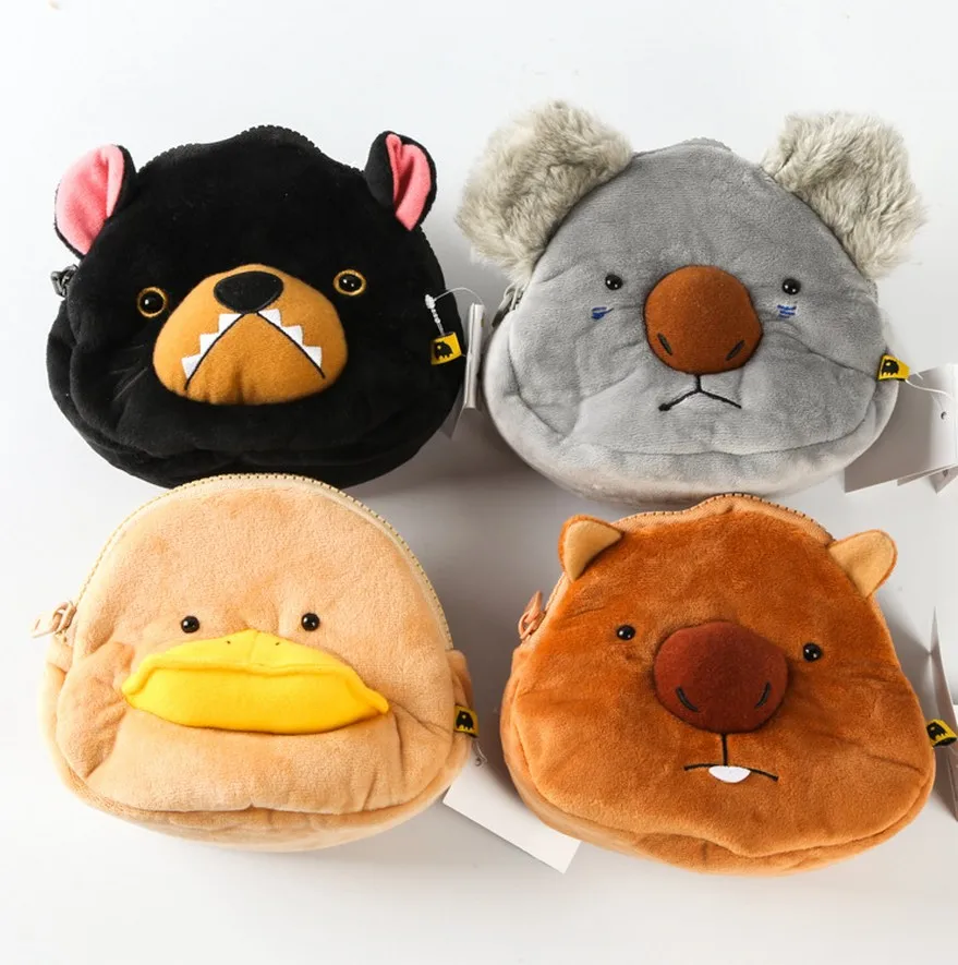New style Japan wombat family cartoon platypus plush Drawstring pouch 16 15cm 20160328
