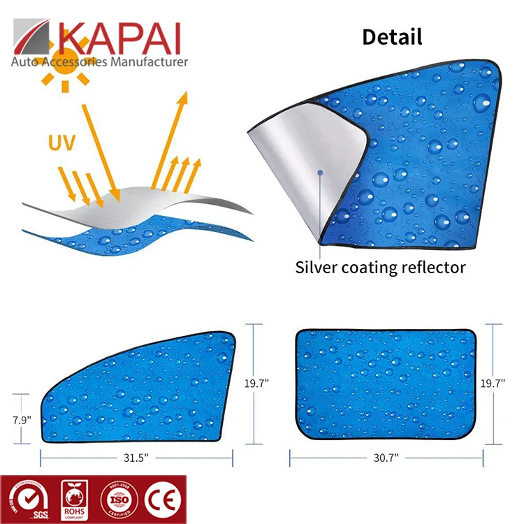 Uv Sunshade Polyester Rear Window Sunshade Shield For Auto Side Window