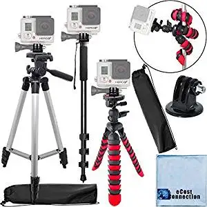 72 Inch Elite Series Full Size Camera Tripod for DSLR Cameras//Camcorders /& eCostConnection Microfiber Cloth