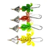 Newup frog lure with a shinning metal blade Spoon bait 6.2g reflect light pesca