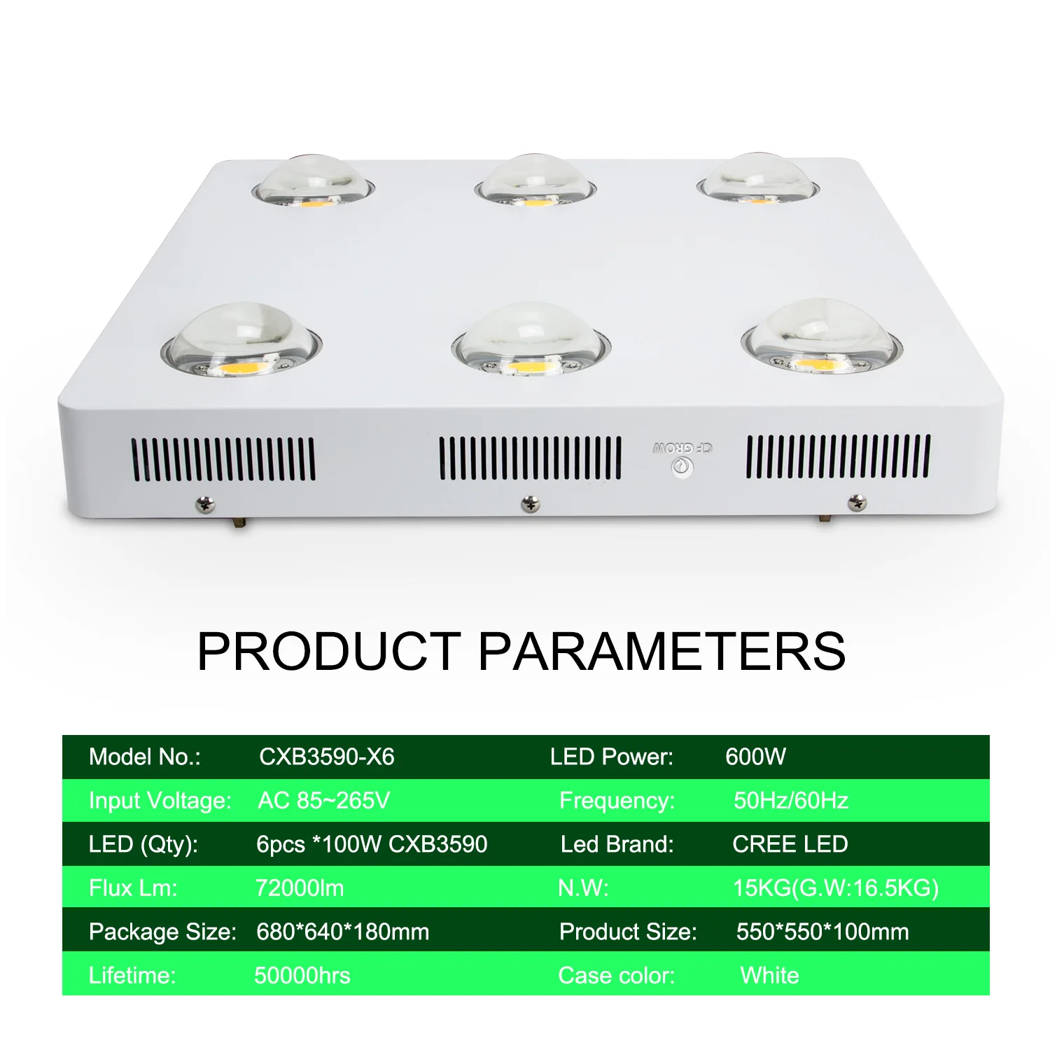 2018 Full Spectrum 600W Fill Light To Increase Output Promote A Good Harvest Of Fruits And Vegetables Professional Led Light