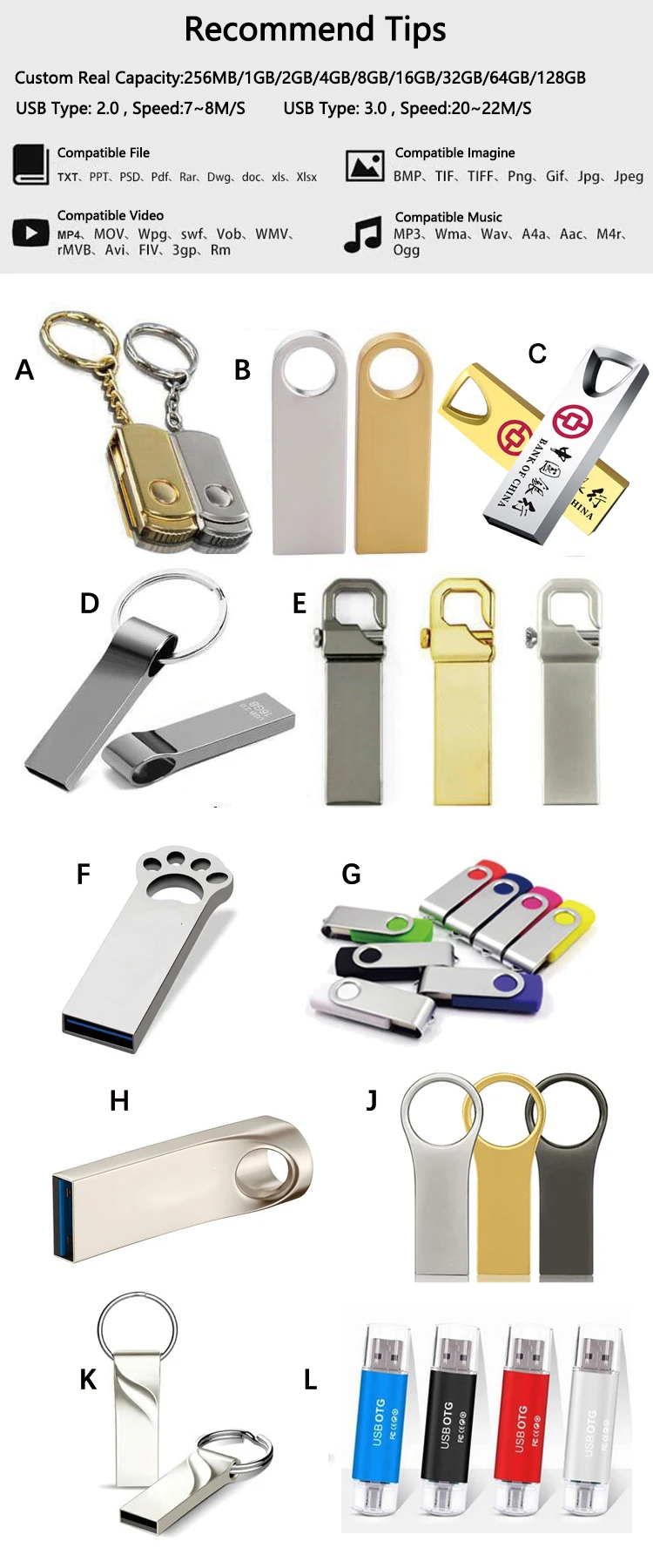 Wholesale custom logo 32gb low cost metal mini usb flash drive - ANKUX.COM