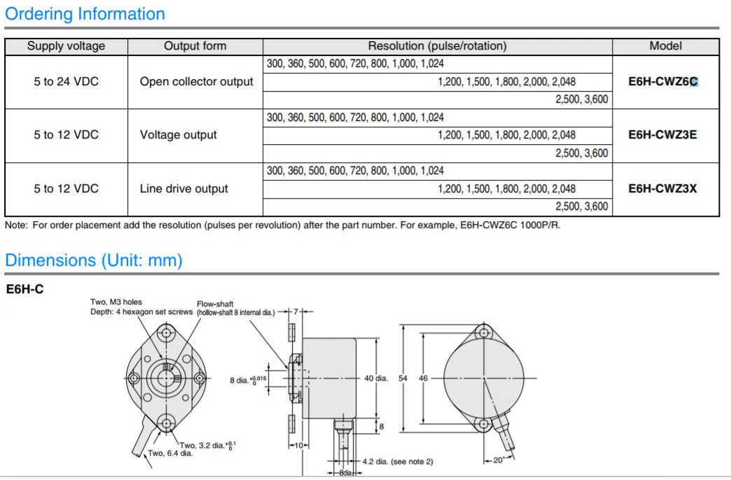 Omron e6b2 cwz6c схема подключения