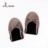 Custom after party shoes flexible ladies sexy roll up ballerina shoes
