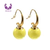 AIDAILA Pearl Jewelry Simple Women Elegant 18k Gold Plated Large Pearl Hook Earrings