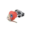 diametr22mm red mushroom head key emergency stop switch 1NO/1NC e- stop switch 10A 600V