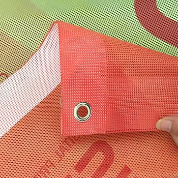 Inkjet Printing Outdoor Construction Wind Clear Fence Mesh Banner