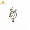Wrought iron handrail post and wrought iron rosettes