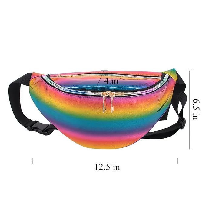 Custom Creative Bumbag Neon Fanny Pack Hologram Pu Waist Bag Outdoor Sports Bum Bag Purse ...