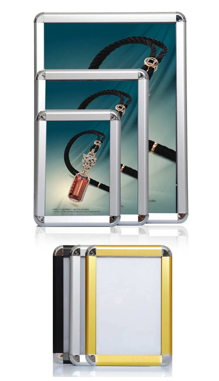 Indoor Display Aluminum A2 Wall Mounted Black Picture Frame For Poster ...