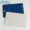 Waterproof wrtiable CR80 size PVC Luggage tag card with slot hole