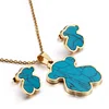 Factory Price Bear Shaped Custom Unique Modern 18K Gold Womens Necklace And Earring Set