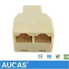 Taiwan Manufacture RJ45 8P8C Network Cable 2 Way Y Splitter Double Adapter 3 Port Ethernet LAN Coupler And Extender Plug Coupler