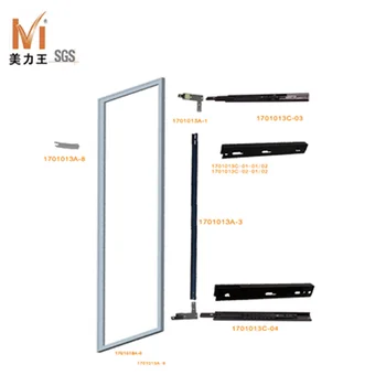 Concealed Dressing Wardrobe Pull Out Mirror With Aluminum Frame 90