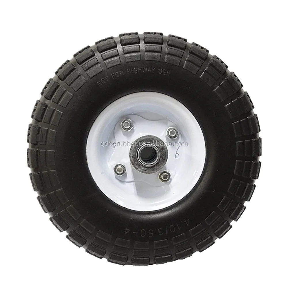 8 Inch Garden Semi Pneumatic Wheels,8" Push Cart Semi Pneumatic Rubber