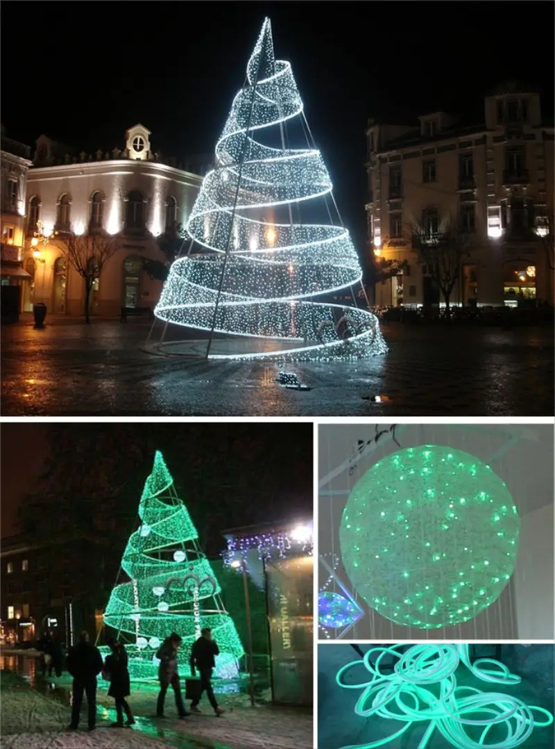 Giant Outdoor Led Lighted Ribbon Christmas Tree Buy Led Lighted