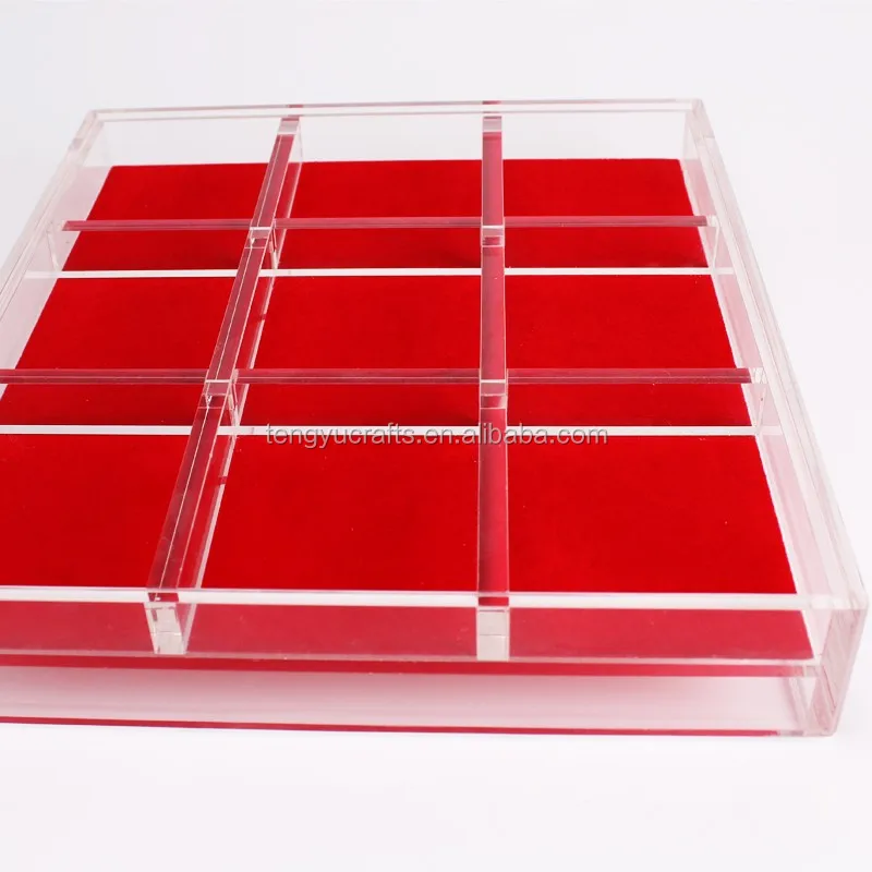 Cube Square Plexiglass Lucite Large Counter Display Case / Acrylic Gem