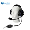 Over the Head Headset provides clear communication in high noise environments with a push-to-talk (PTT)