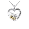 Bee-lieve in yourself clear meaningful heart pendant