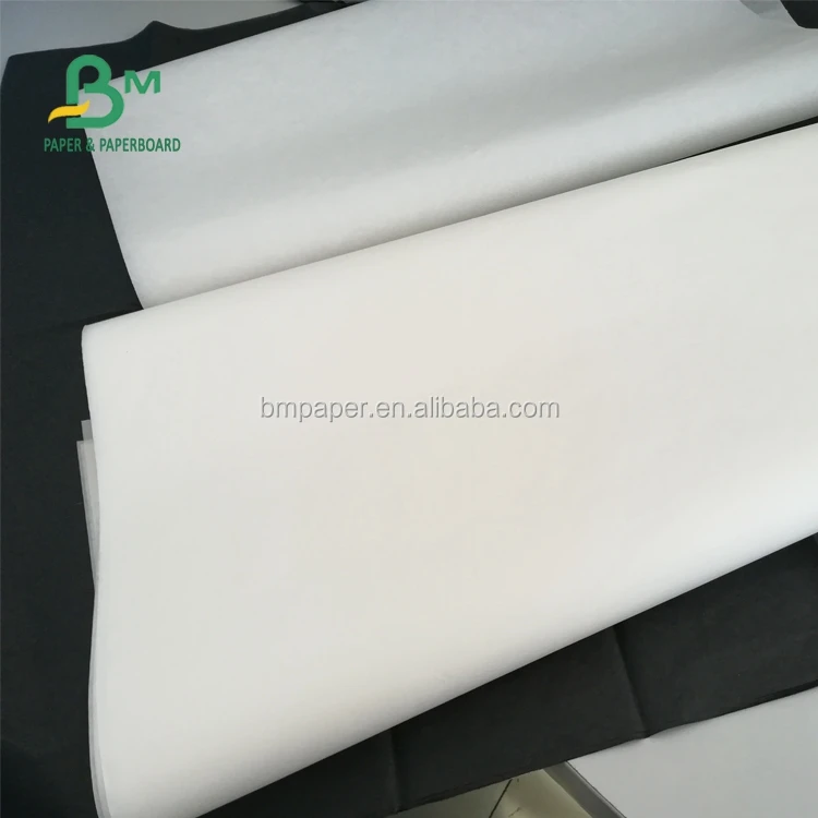 30g 40g Thin White Coated Kraft Paper Roll Size 889mm Width One Side