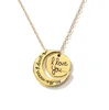 Latest Fashion Alloy I love you letter moon pendant necklace jewelry for lovers