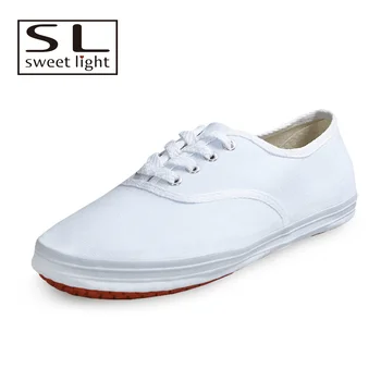 Wholesale All White Flat Casual Canvas 
