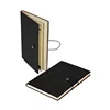 Custom A5 Size Elastic Rope Metal Buckle Closed High Quality Leather Cover Notebook